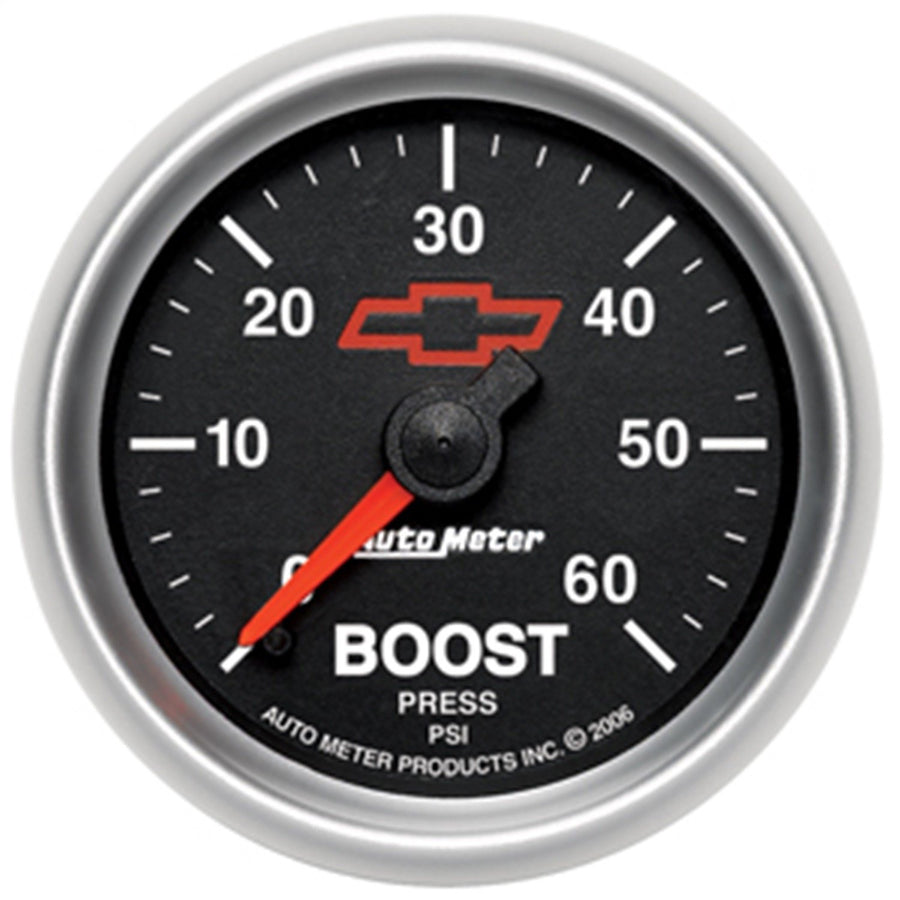 Auto Meter 2-1/16" 0-60 PSI Mechanical Boost Gauge GM Performance Parts Red 3605-00406