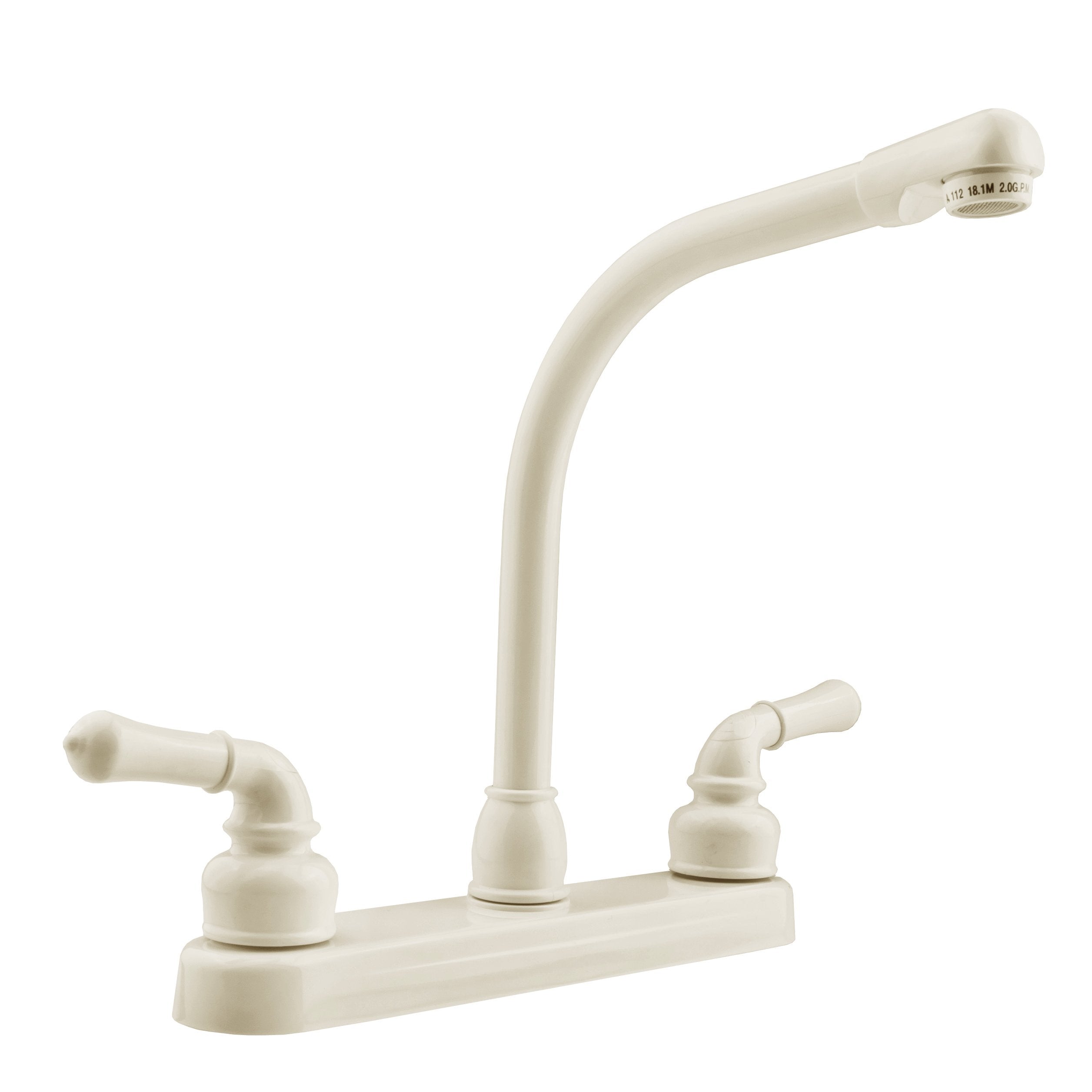 Dura Faucet Hi-Rise DF-PK210C-BQ Kitchen Sink Faucet with Classical Levers (Bisque Parchment)