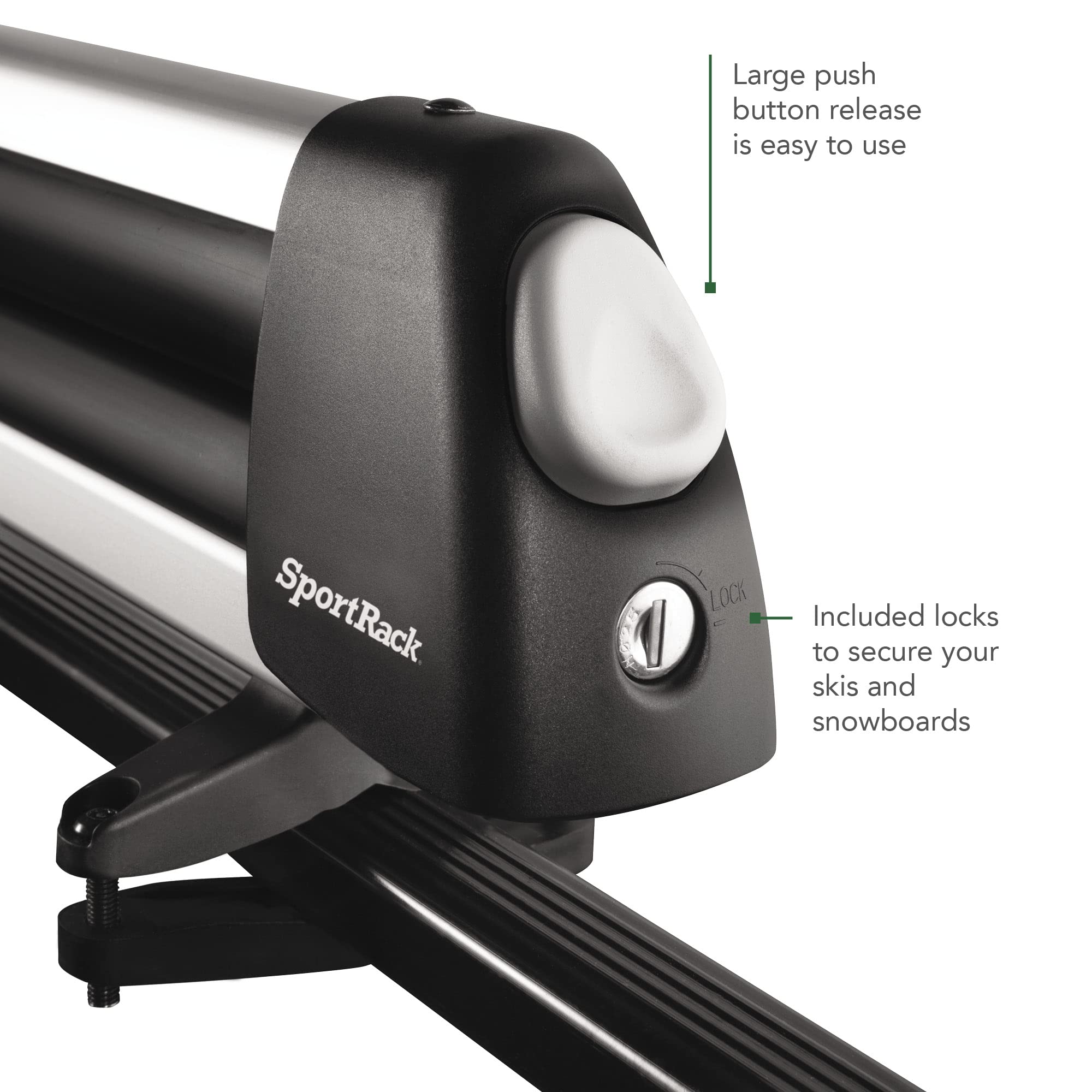 Groomer Deluxe SportRack Ski Carrier, Silver, One Size