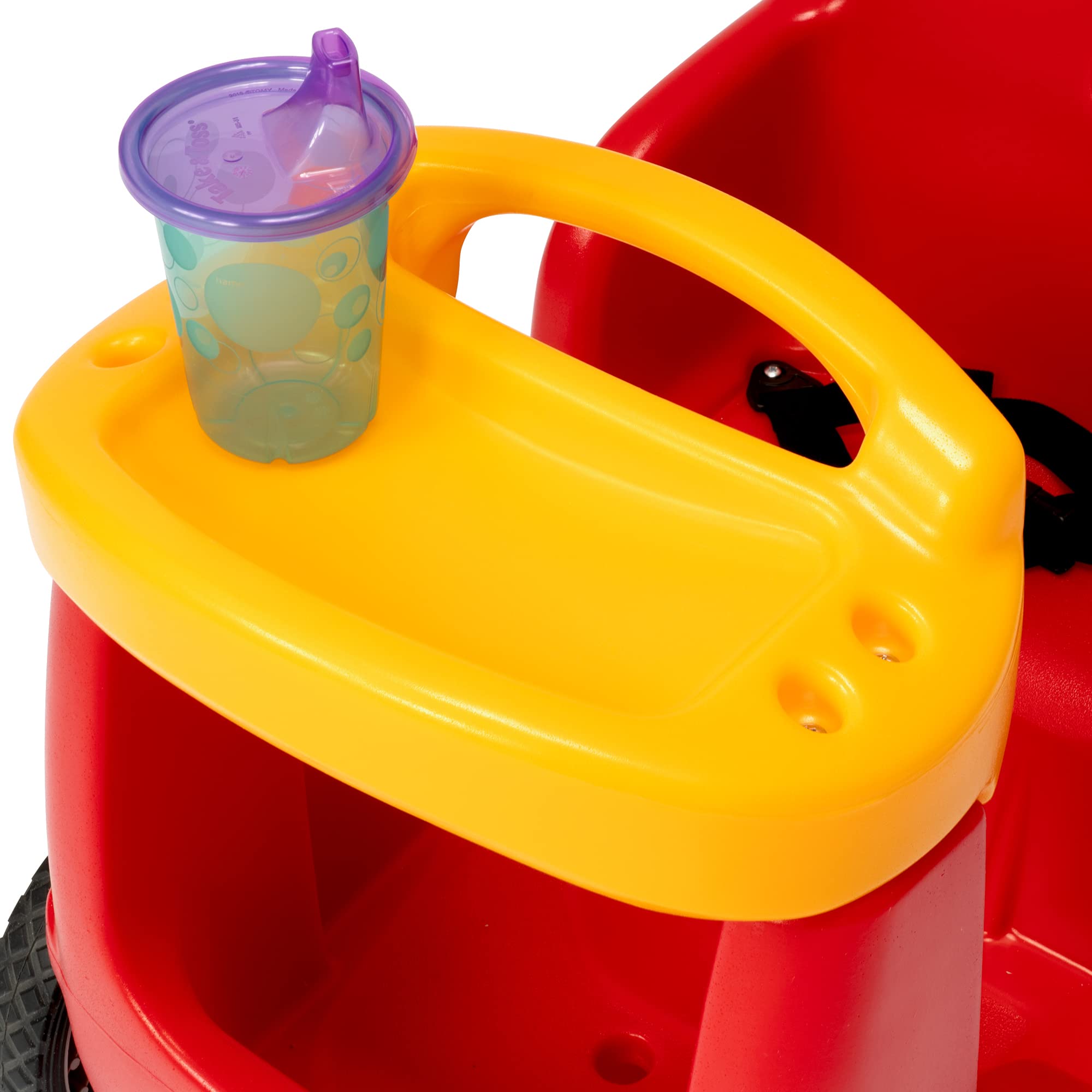 Simplay3 Quiet Ride-On Roll and Stroll Toddler Toy Push Car, with Seatbelt, for Toddlers ages 1.5-4 yrs., Red