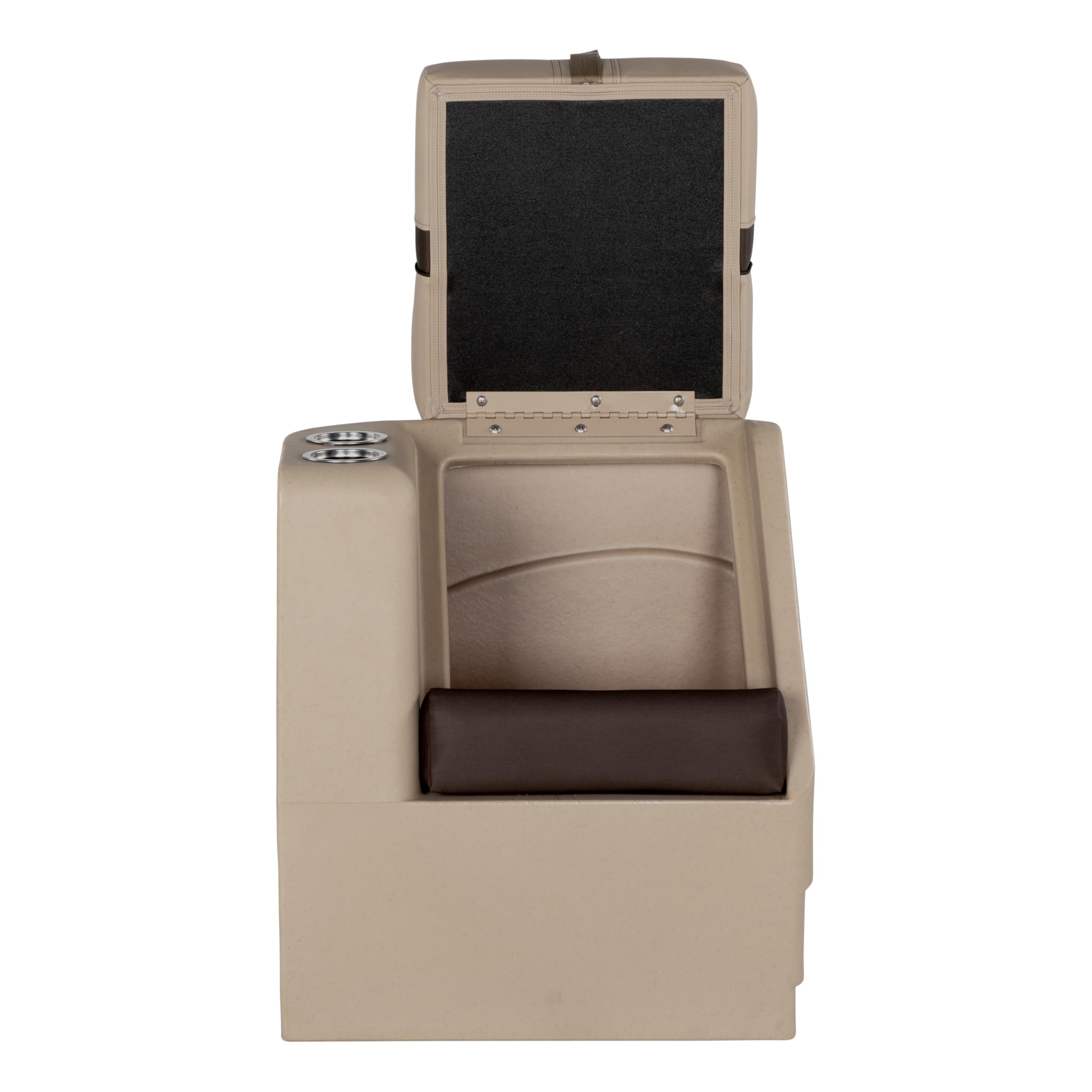 Lippert 17" Rockport Series Left Pontoon Chaise, Measures 17" L x 32.5" W x 26" H, Marine-Grade Vinyl, High-Density Foam, Easy Installation, Fits Most Pontoons, Sand – 20221094033