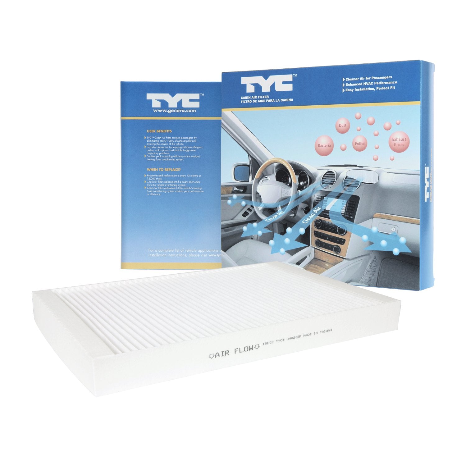 Cabin Air Filter TYC Compatible with 2006-2018 Mercedes Benz Sprinter Van