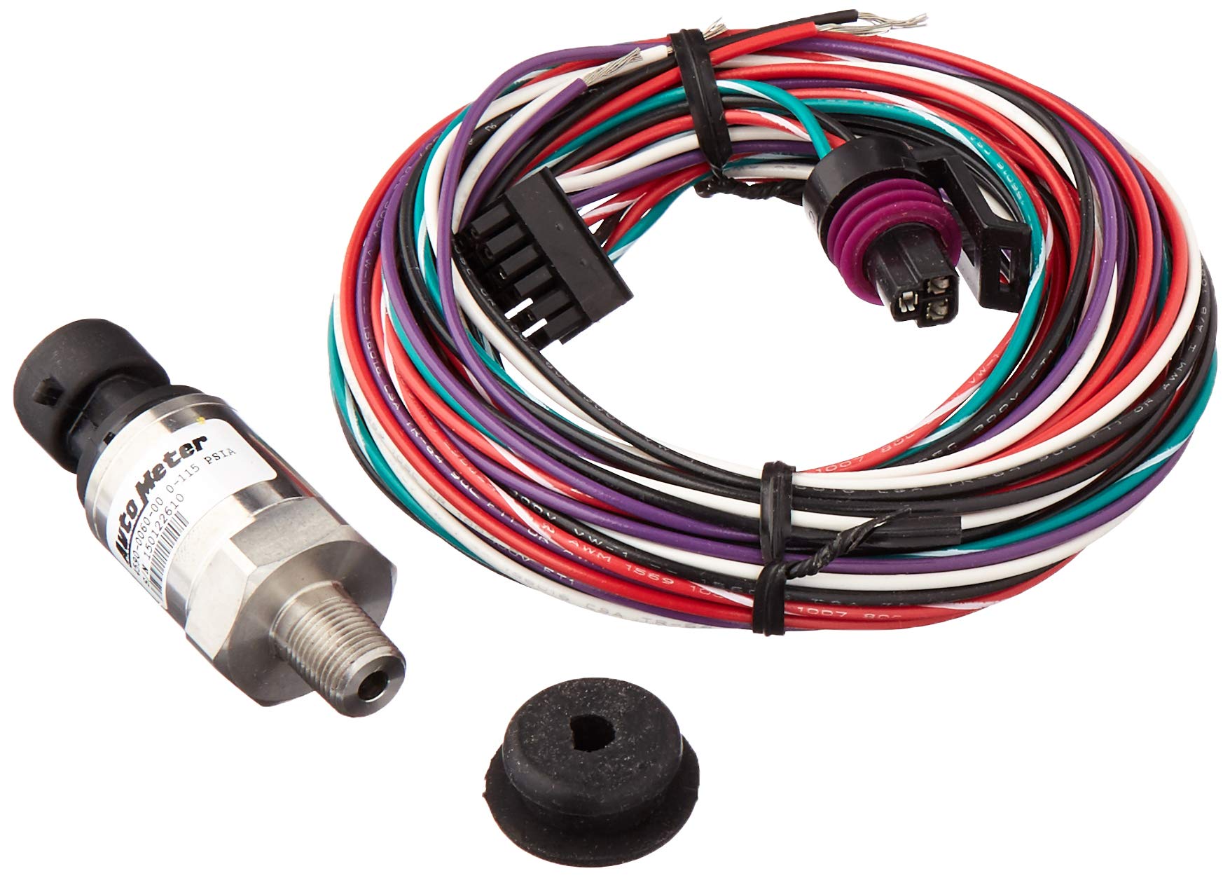 Gauge AUTO METER P30511 Boost (Spek-Pro 2 1/16", 100Psi, Stepper Motorwith Peak & Warn, Wht/Chrm, Spek-Pro)