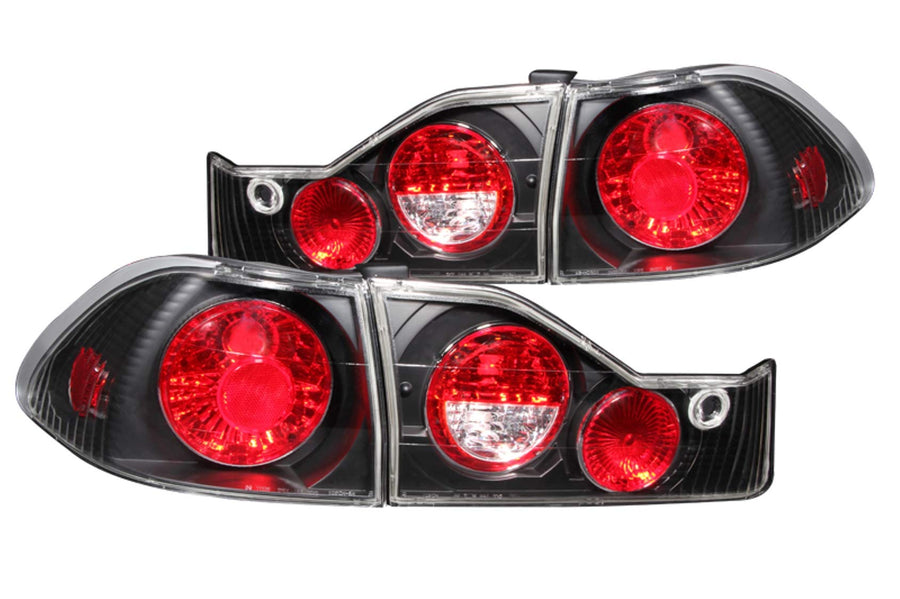 Honda Accord Anzo USA 221041 Black Tail Light Assembly - (Sold in Pairs)