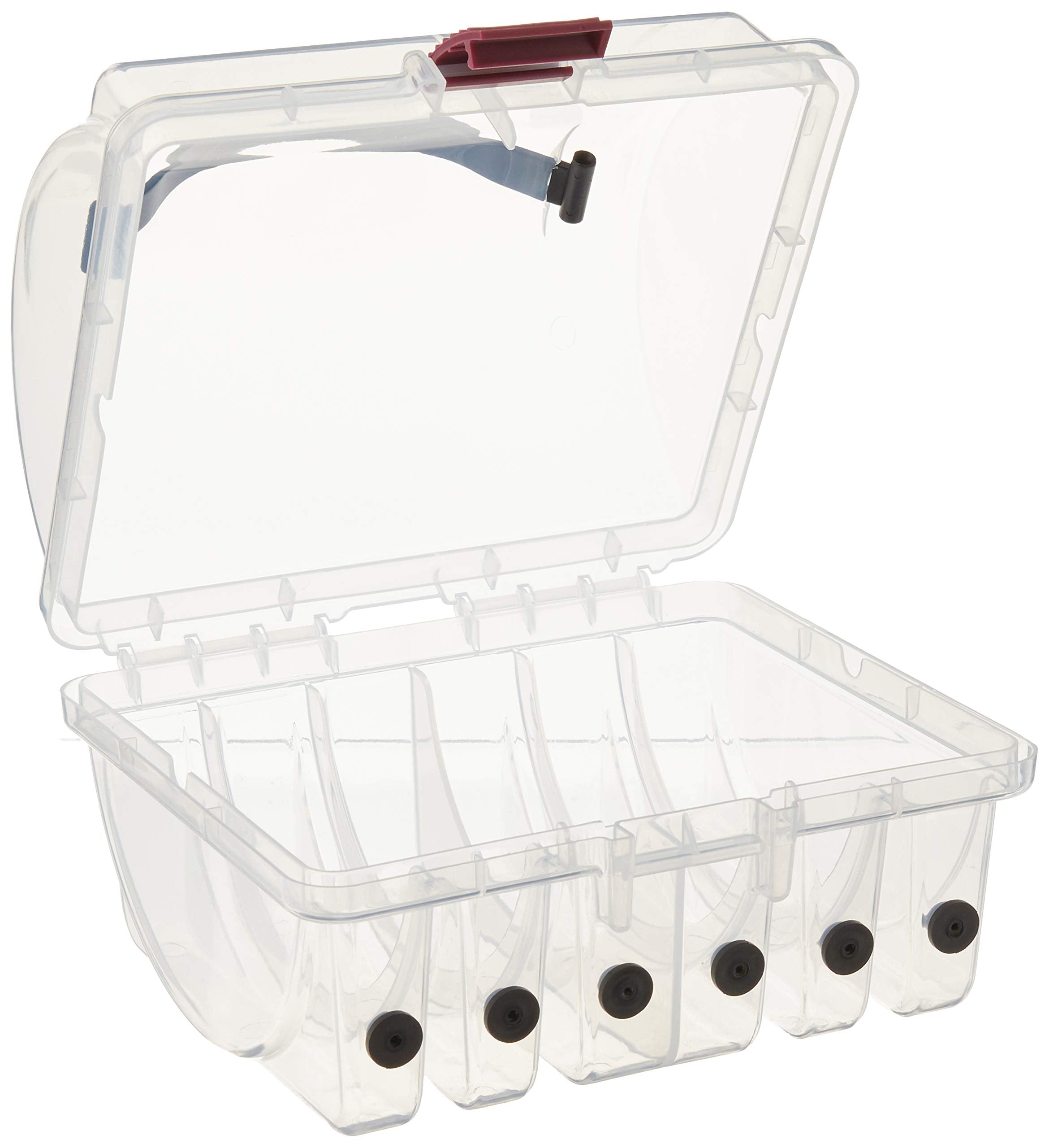 Leader Plano 108700 Spool Box, Clear, One Size, Transparent/Black