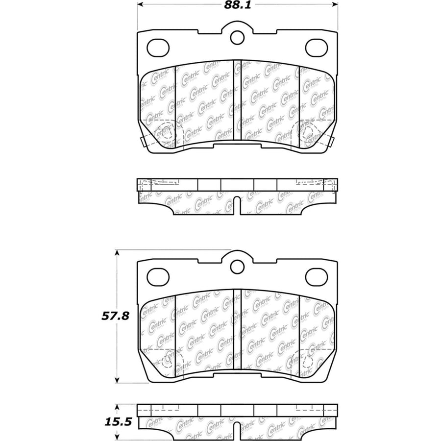 Semi-Metallic StopTech 104.11131 Brake Pad