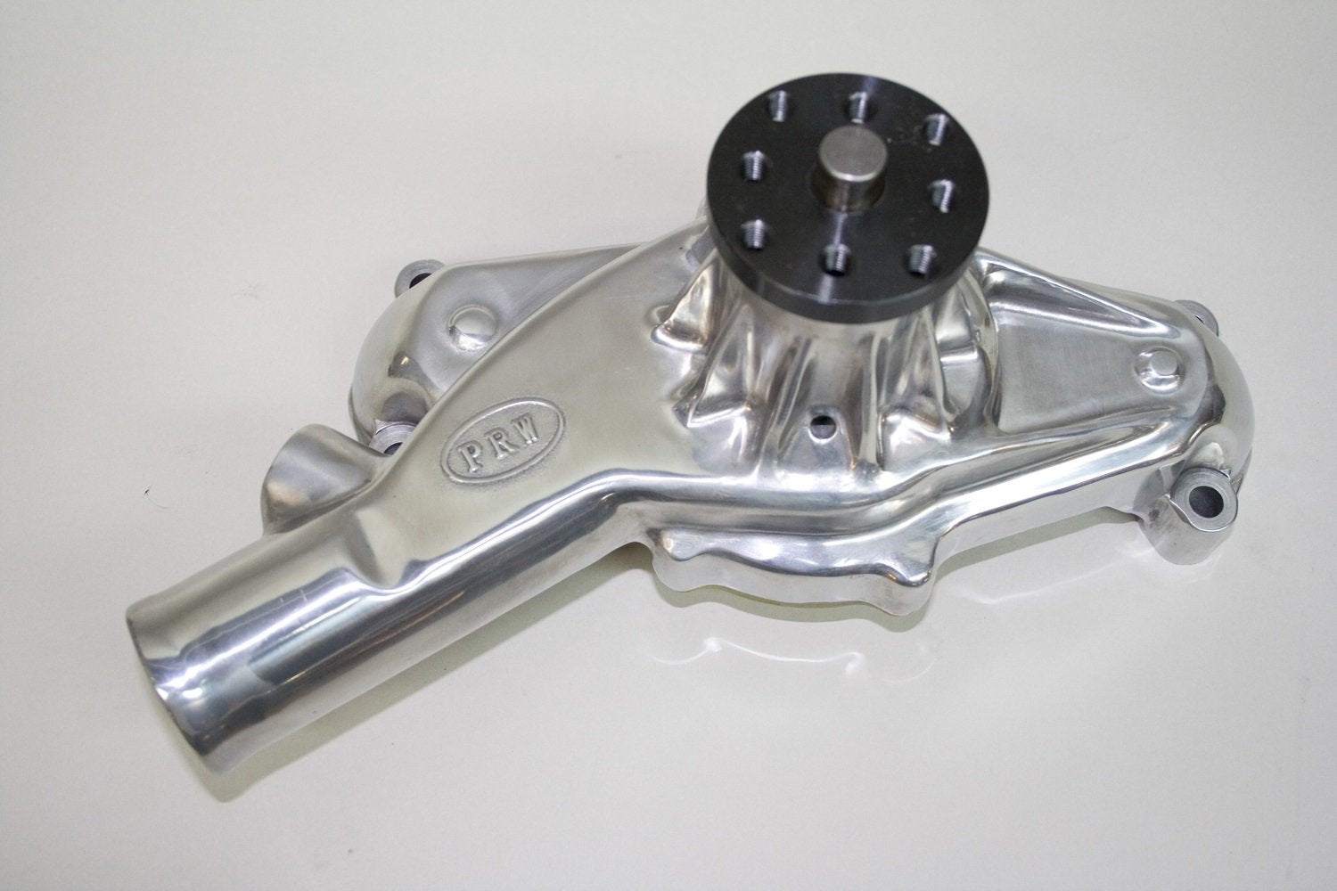 Performance Quotient PRW 1445414 Polished 5/8" Pilot Shaft High Flow Short-Style Aluminum Water Pump for Chevy BB 1965-68 Cars-LDT