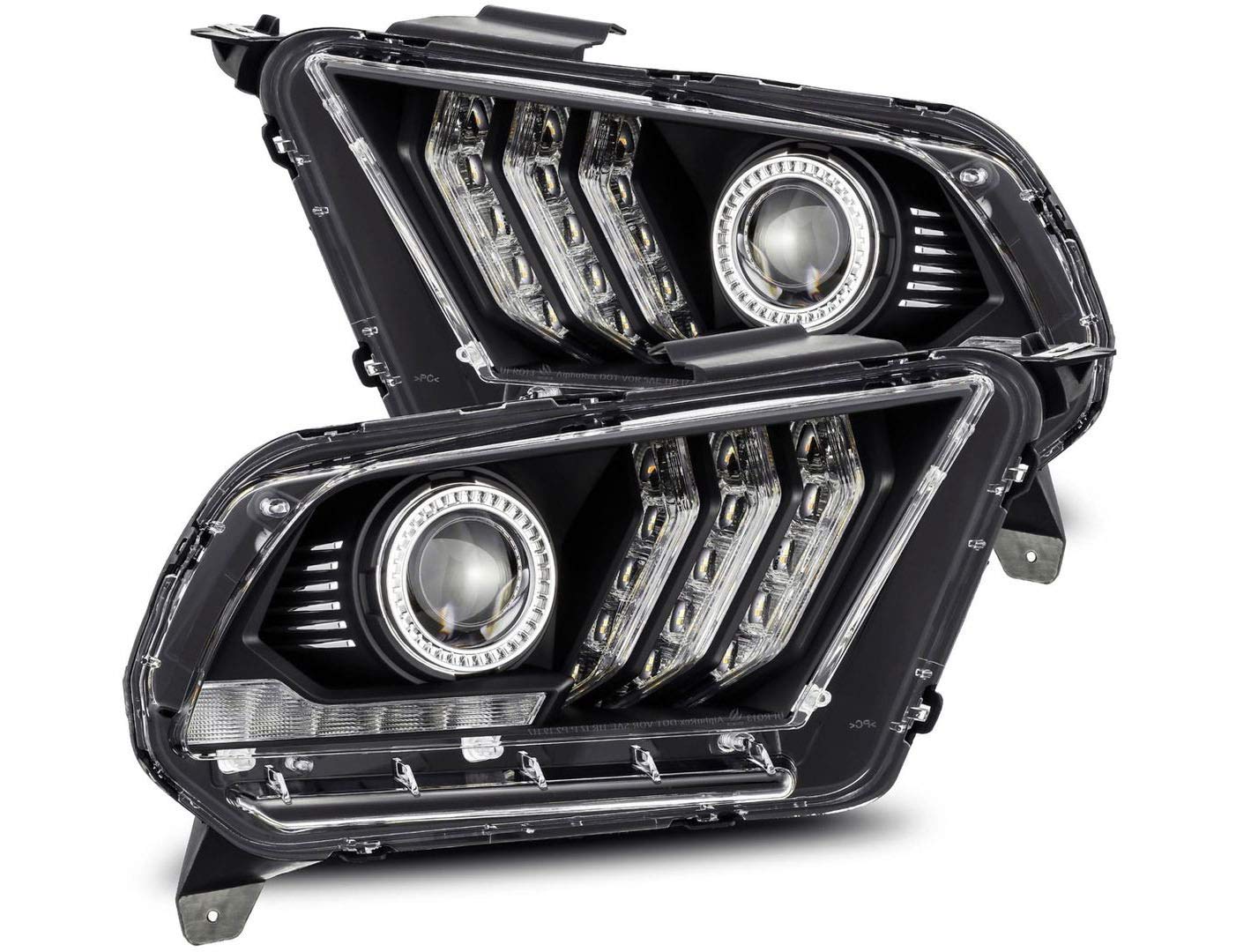 880115 AlphaRex USA LUXX Series LED Projector Headlights fits Ford Mustang