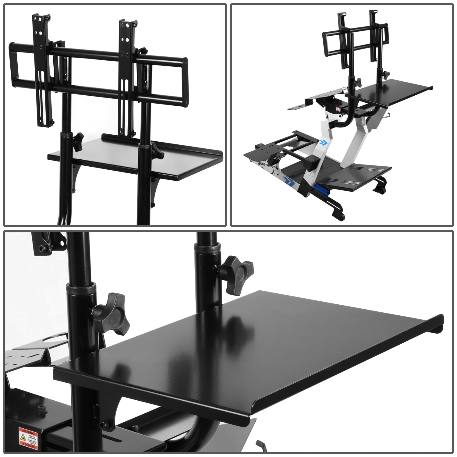 NRG Innovations Universal NRG-FRP-APEX Racing Simulator Stand for Thrustmaster Logitech and Fanatec