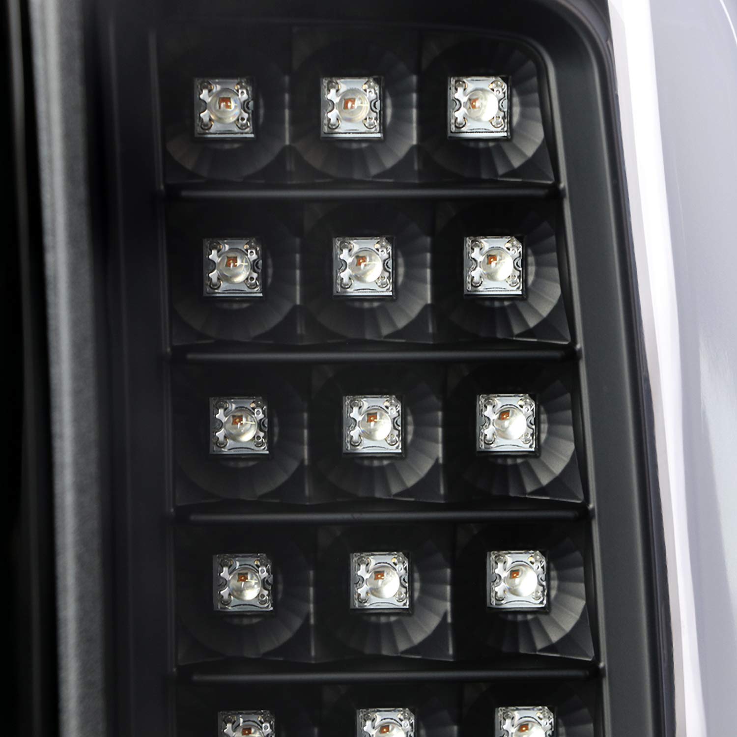 Black LED Bar Tail Lights SPEC-D TUNING Compatible with 2014-2018 GMC Sierra 1500, 2014-2018 GMC Sierra 2500HD, 2014-2018 GMC Sierra 3500HD, Left + Right Pair Assembly