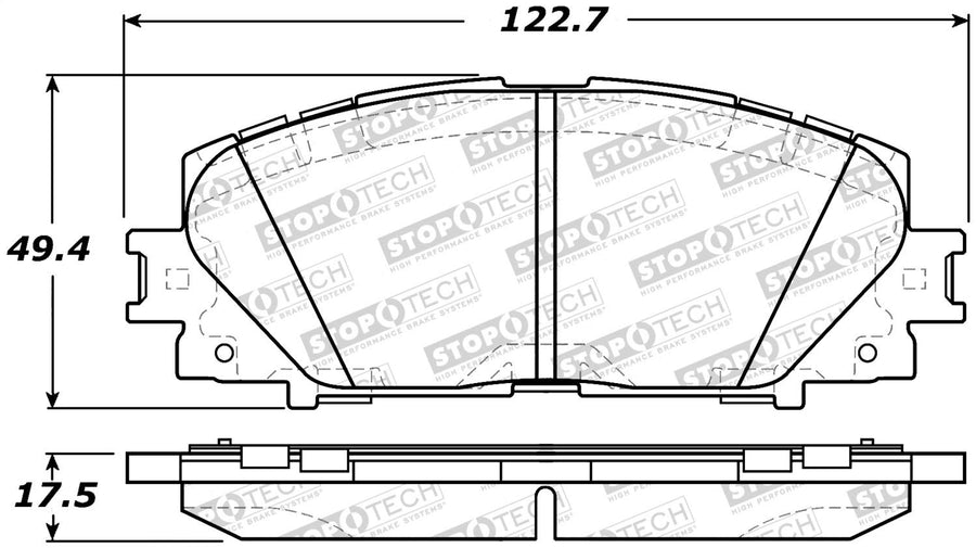 Front StopTech 308.11840 Brake Pads with Shims and Hardware Street