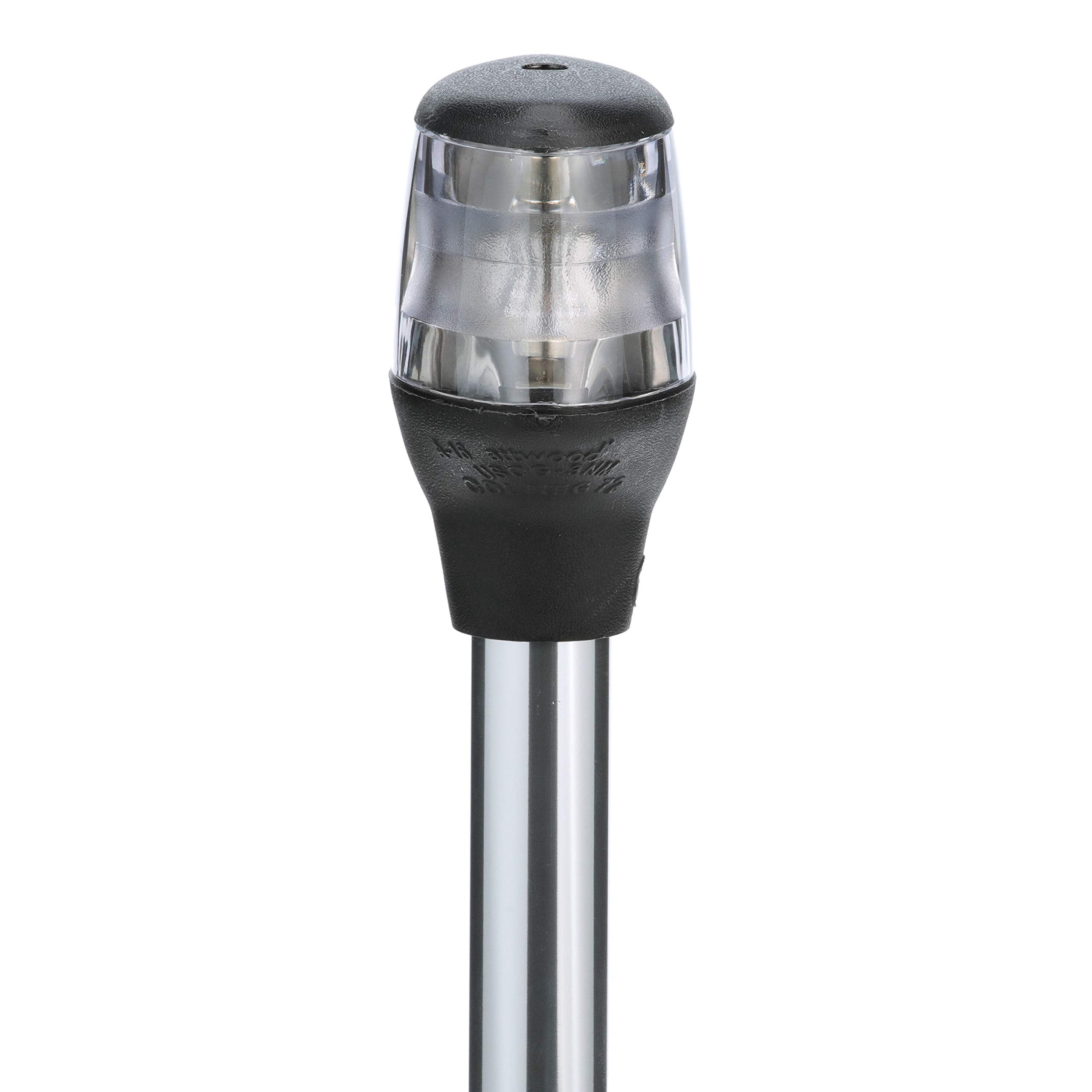 Attwood Fold Down 7201-P-7 Incandescent Anchor/Masthead Navigation Light, Black Base, 12-Inch