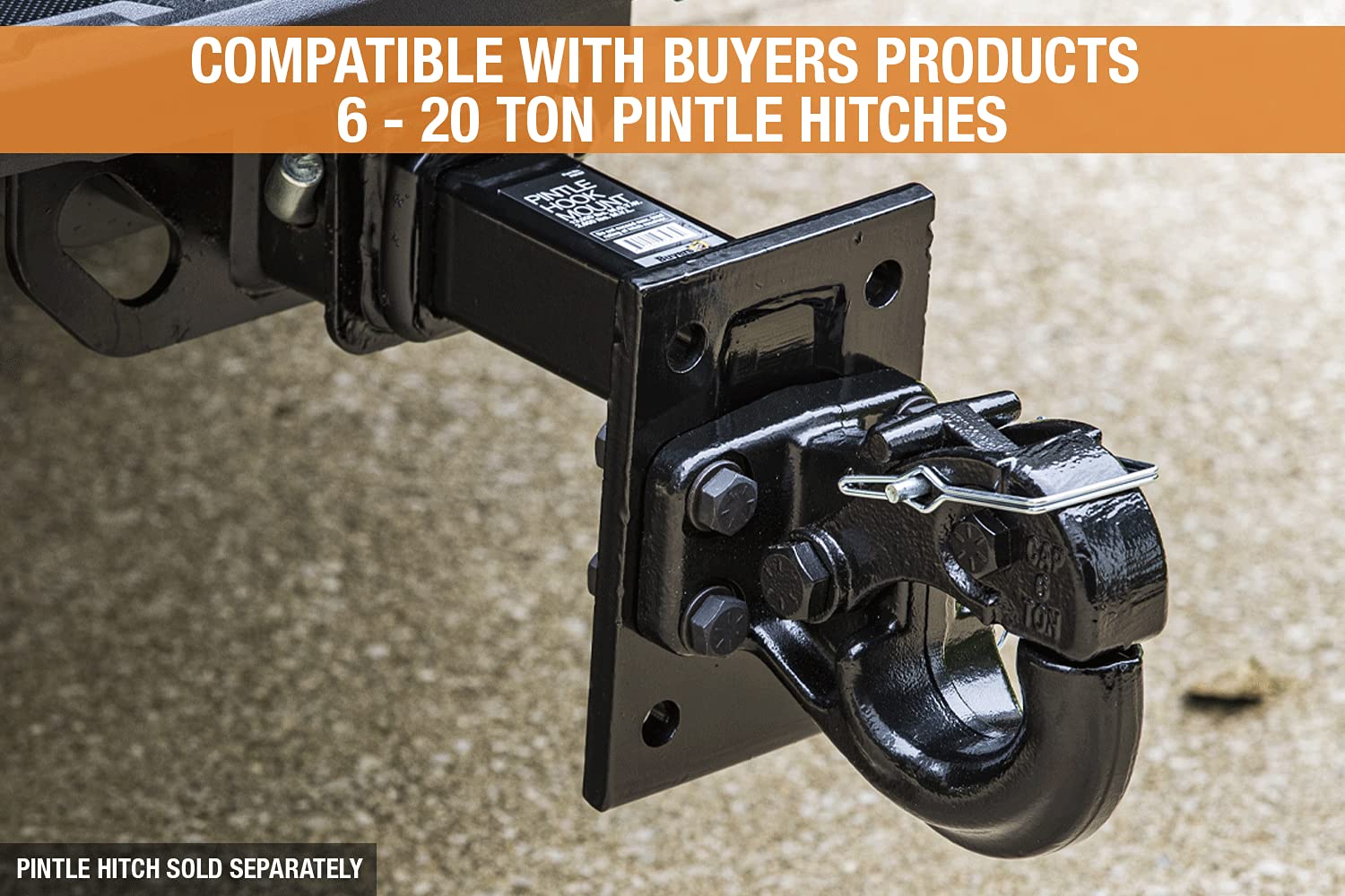 PM107 Buyers Products Pintle Hook Mount – 3 Position Adjustable Trailer Hitch Receiver for 2 Inch Trucks, 13,000 lb MGTW – Heavy-Duty Tow Hitch, 2,600 MVL Rated, 10.25"