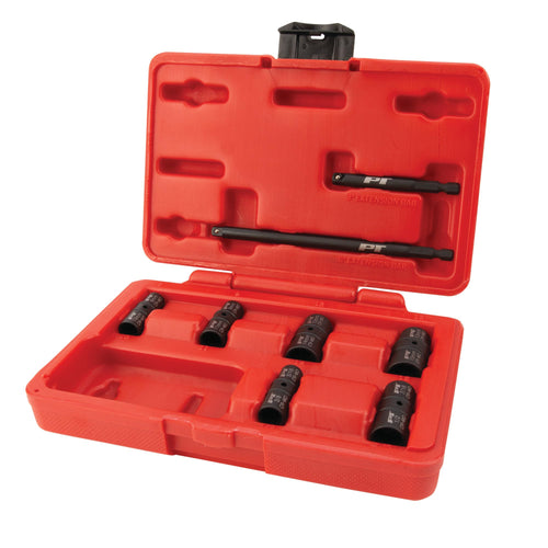 M799 Performance Tool 8Pc 1/4-Inch Drive Flip Socket Set - Includes: 5/16, 3/8, 7/16, 1/2 8mm, 10mm, 9mm, 11mm, 12mm, 14mm, 13mm and 15mm