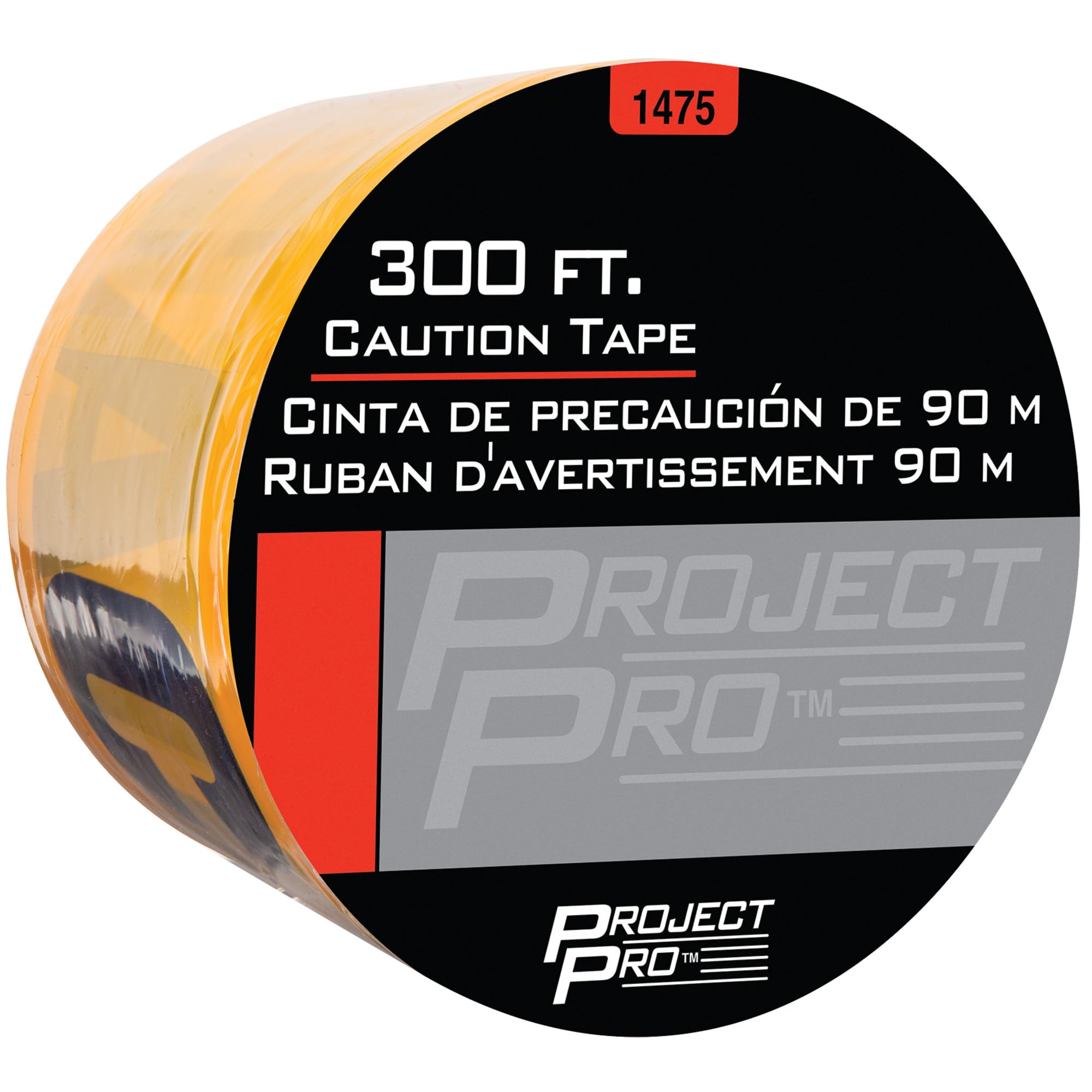 Bright Yellow Performance Tool 1475 Caution Tape for Clearly Marking Off-Limits Areas and Guiding People in Crowded Spaces