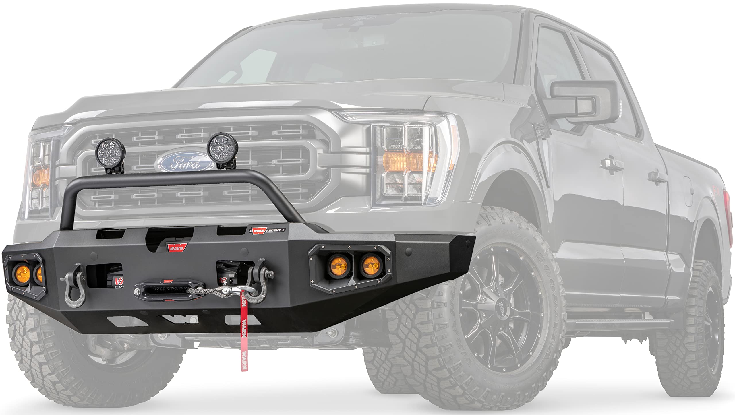 Baja Grille Guard WARN 104825 Tube for Ascent Front Bumpers, Fits: Ford F150, Dodge Ram 1500/2500/3500 (New and Old Style), Chevy Silverado 1500/2500/3500, GMC Sierra 2500/3500