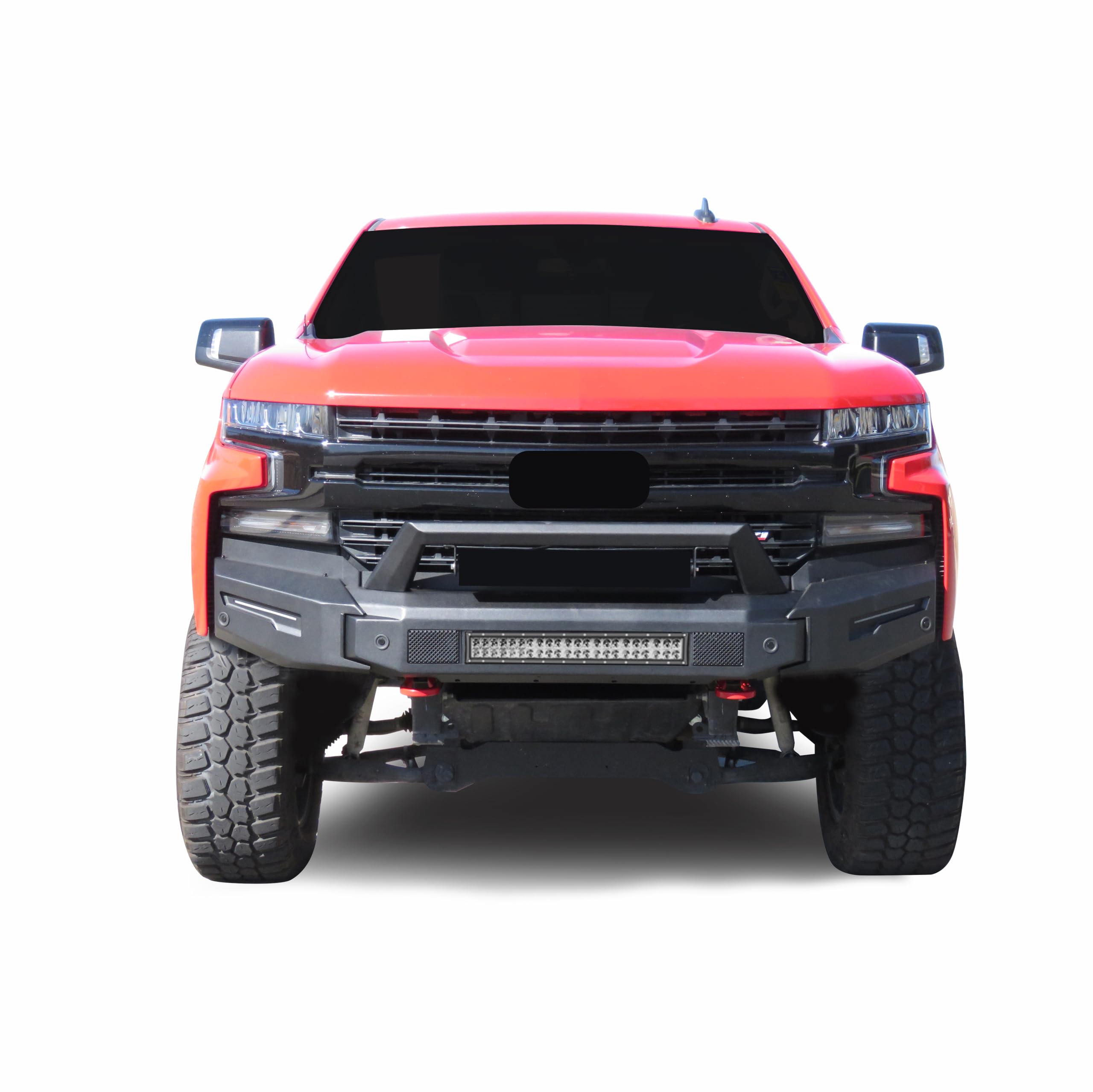 Armour II Black Horse Heavy Duty Modular Front Bumper Modular Matte Black Compatible with 2019-2021 Chevrolet Silverado 1500-AFB-SI20-K1