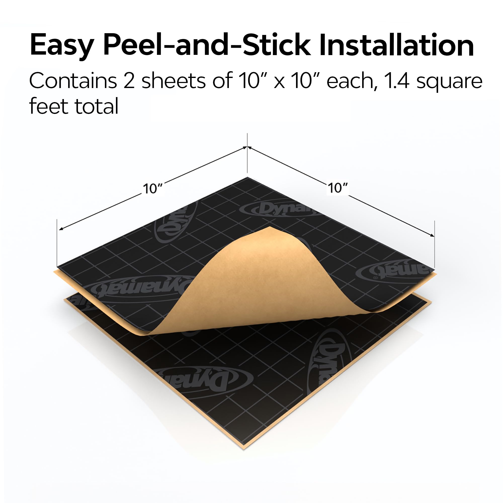 Dynamat Xtreme Car Insulation Sound Deadening Speaker Pack 10415 – Pre Cut Noise Dampening Kit for Audio Speakers – Easy Self Adhesive Install – Made in USA – 2 Sheets 10”x10” Each, 1.4 sq ft total