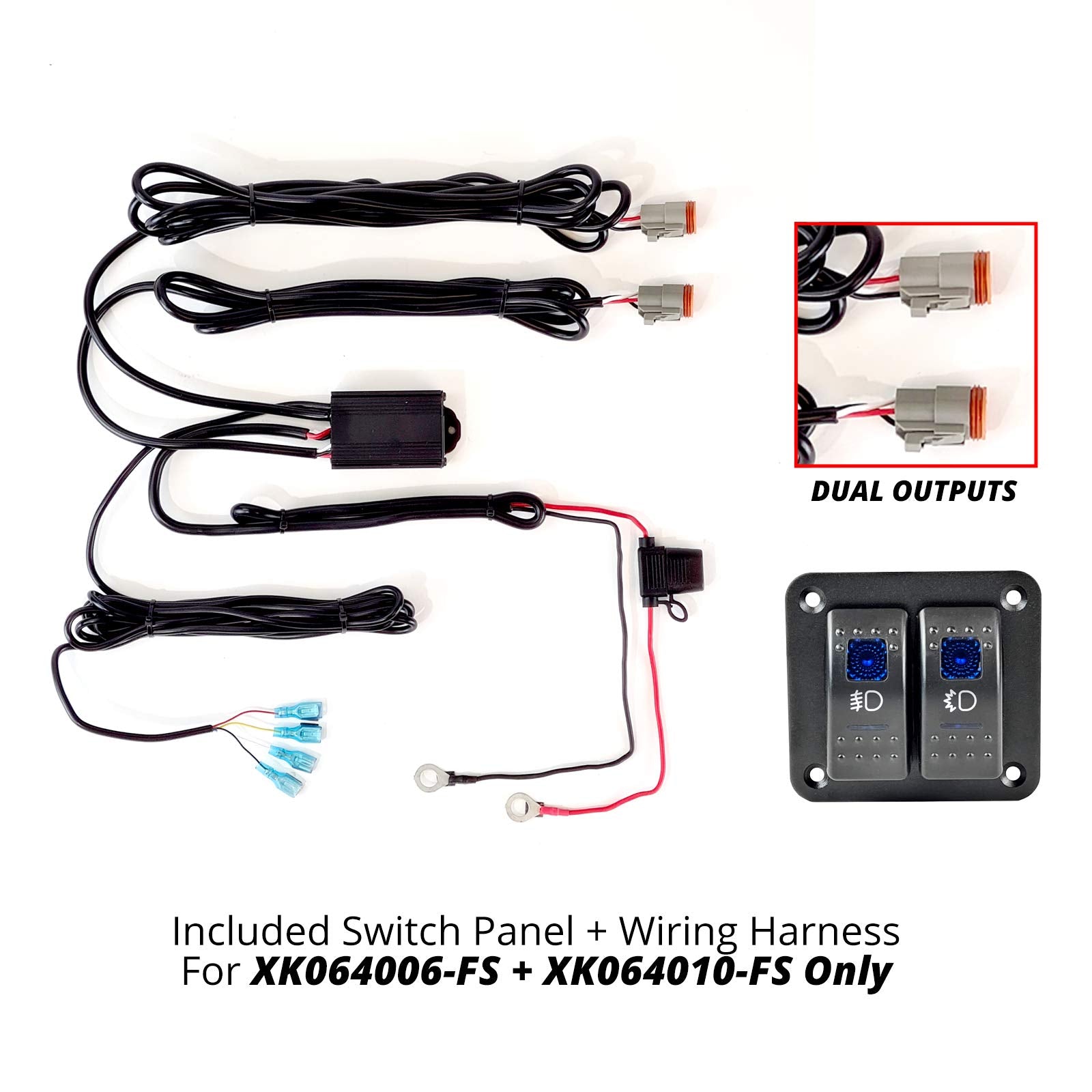 2nd Gen XKGLOW Razor Light Fog Strobe Combo With Wire & Switch 10in