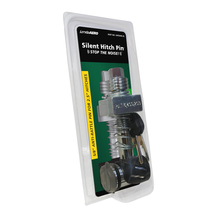 Keyless Press-on Locking Let's Go Aero (SHP2040-XL) Silent Hitch Pin for 2.5in Hitches