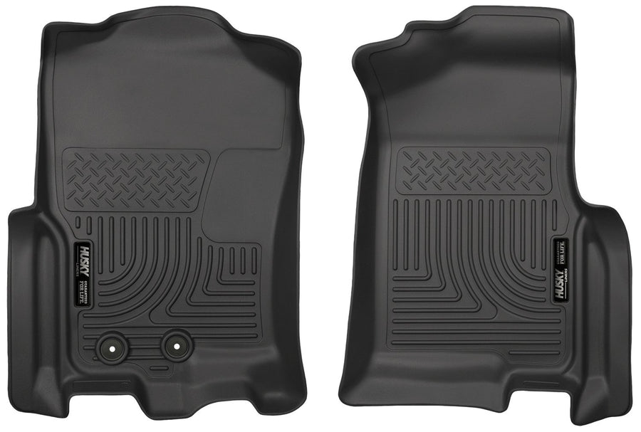 Weatherbeater Husky Liners Floor Mats | Fits 2011-2017 Ford Expedition (incl. 15-17 EL Platinum); 2011-2015 Lincoln Navigator Base; 2011-2017 Navigator L/Reserve/Select | Front Row, 2-pc Black - 18371