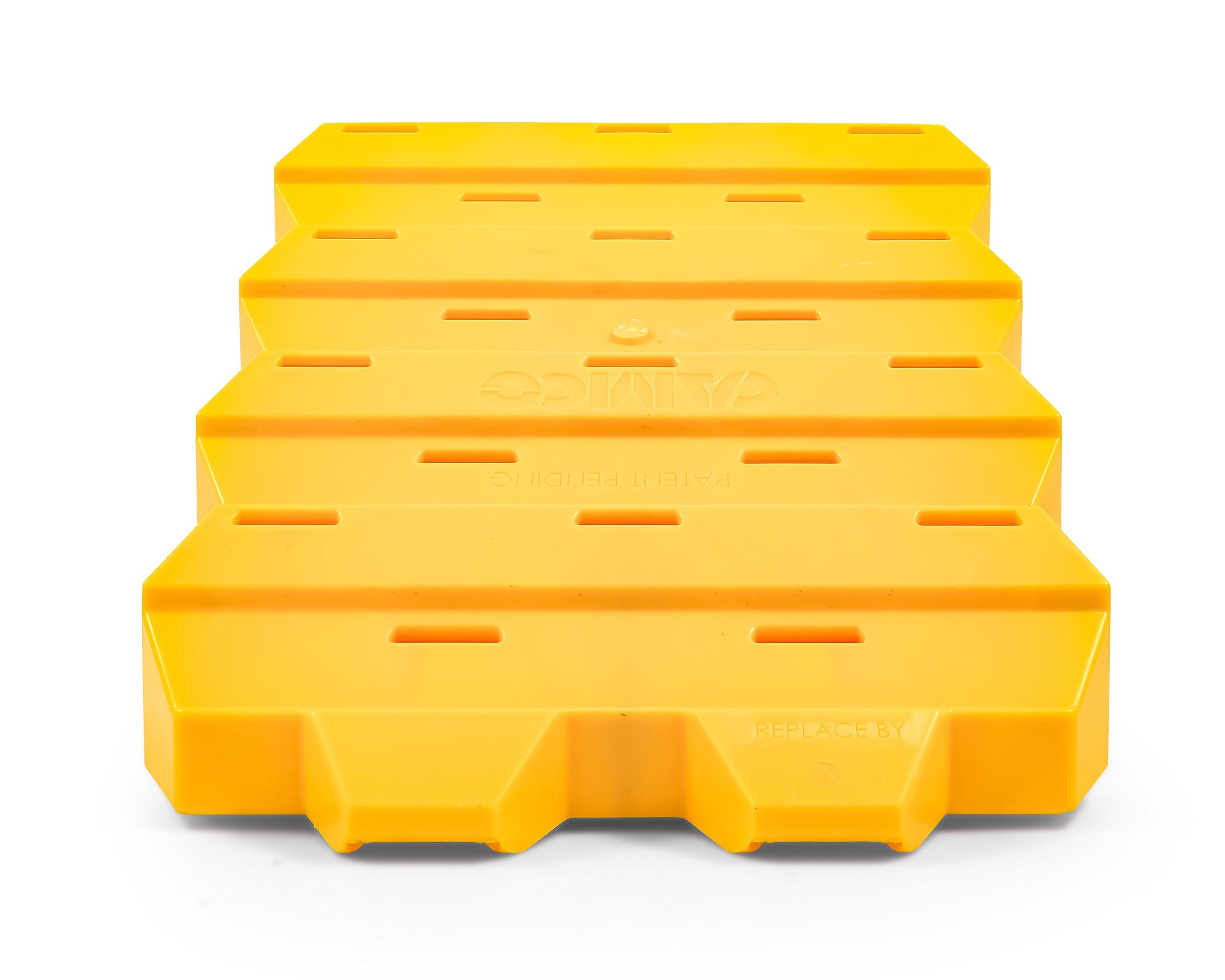 Camco X-Large Yellow Big Chock - Heavy Duty Trailer Wheel Chock Features Honeycomb Design for Extra Strength and Durability So You Can Re-Hitch in Confidence - Use w/Tires up to 30-inches - 44419