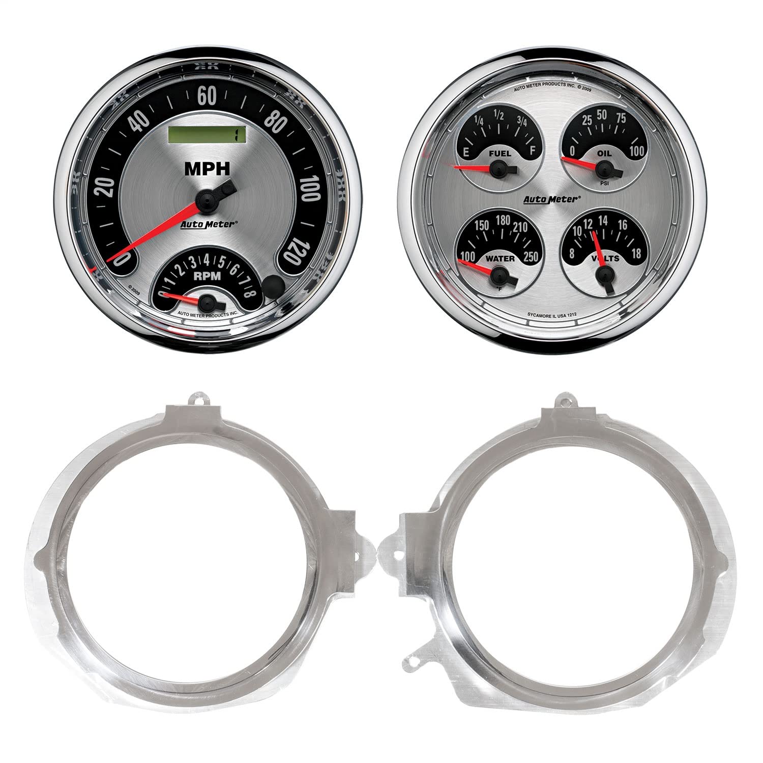 AutoMeter Dash Kit Direct Fit, 2 Pc, Camaro/Fbird 67-68, 2 X 5, American Muscle (7056-01)