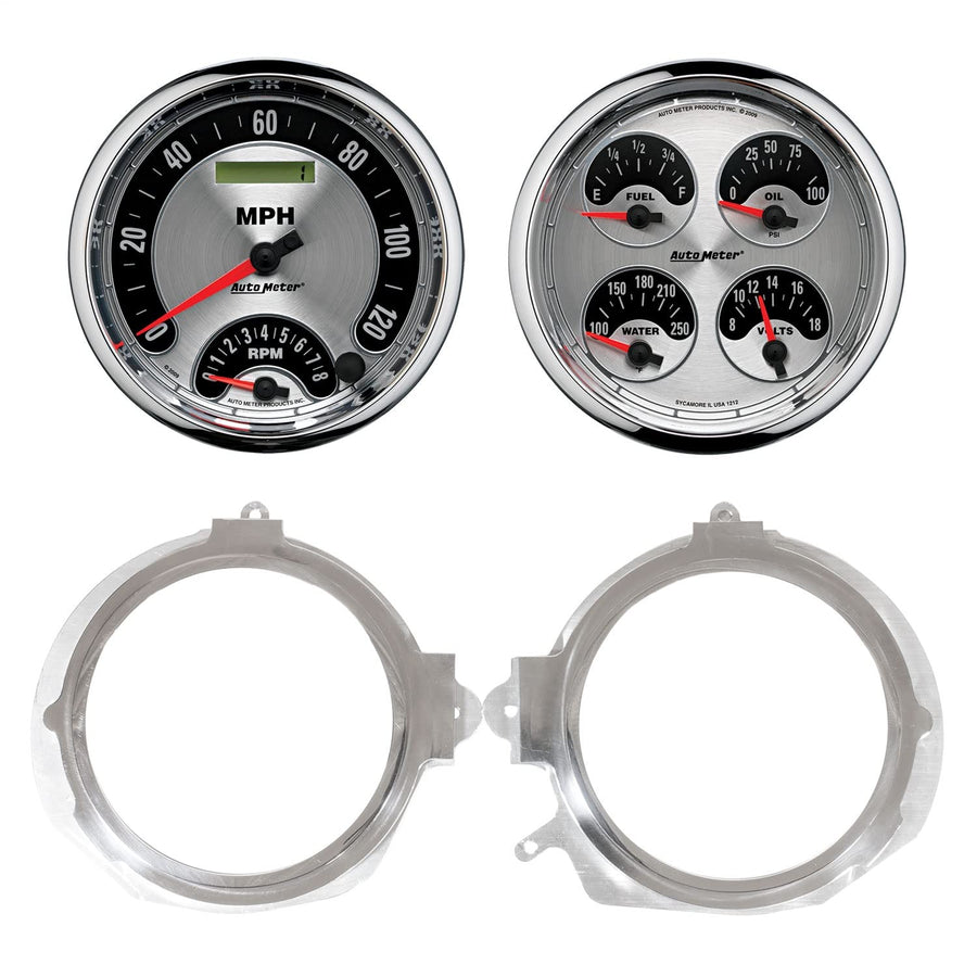 AutoMeter Dash Kit Direct Fit, 2 Pc, Camaro/Fbird 67-68, 2 X 5, American Muscle (7056-01)