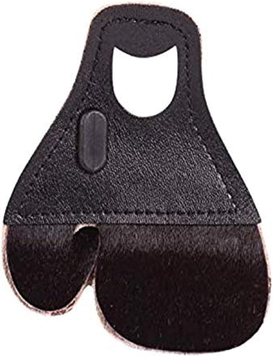 HME Bow Hunting Archery 1/8" Leather Finger Protector Finger Tab for Recurve Bows, Right Hand Only