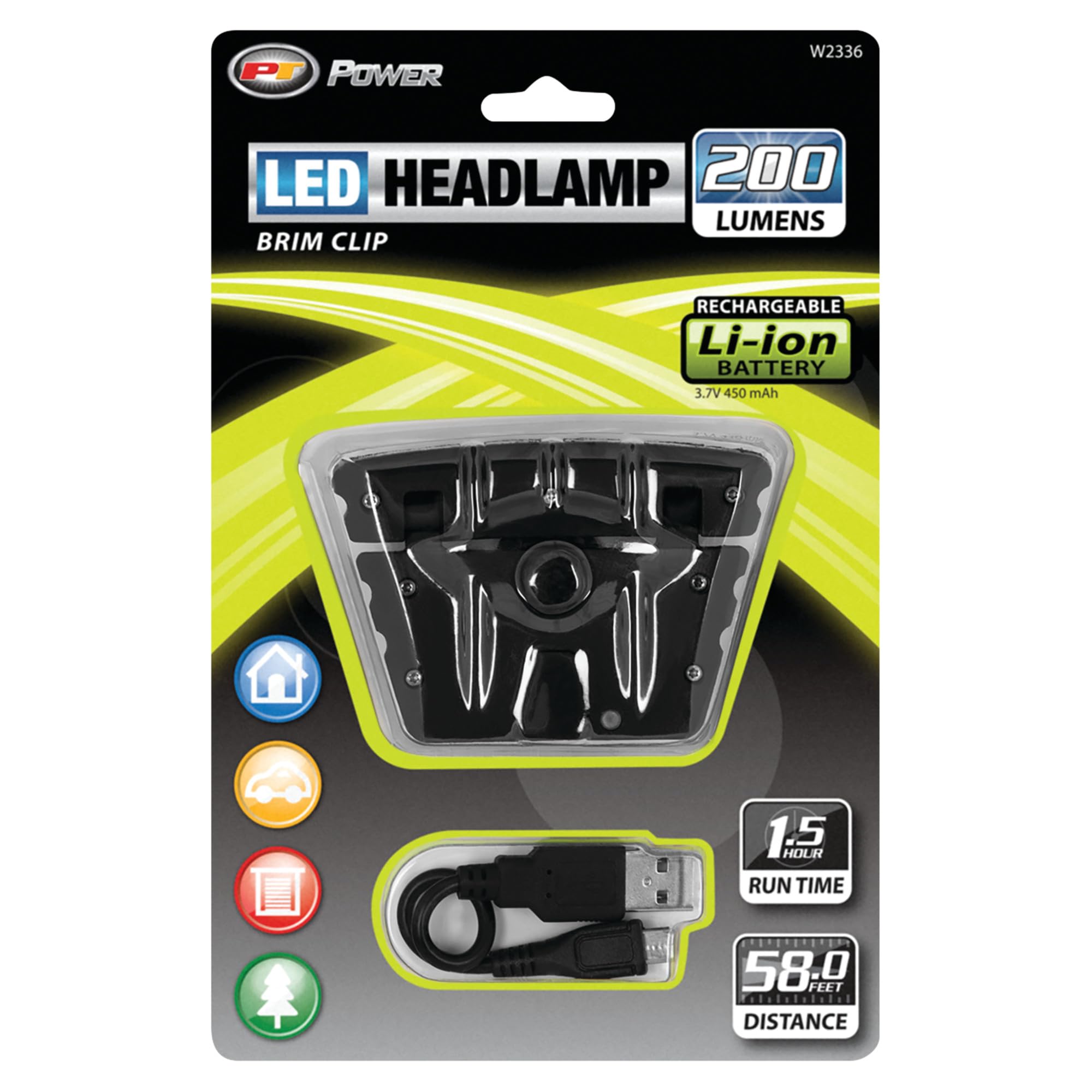 LED Hat Clip Light Performance Tool W2336 for Hands-Free Illumination with Rechargeable Battery and Adjustable Head
