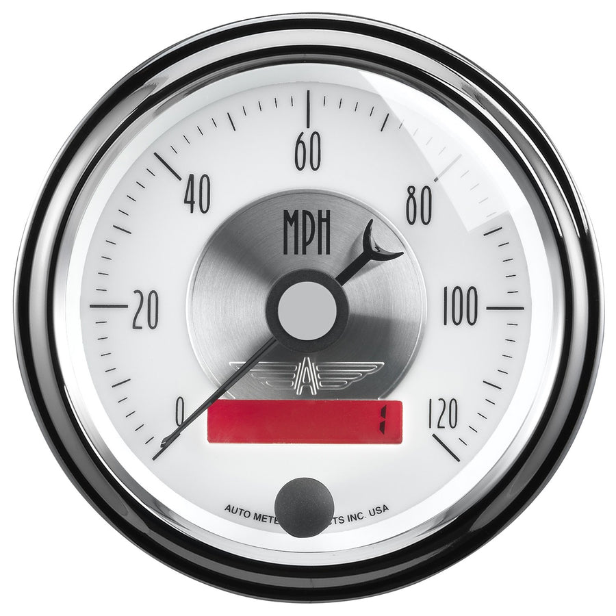 3-3/8" Electric Speedometer Auto Meter 2084 Prestige (0-120 MPH, 85.7mm)