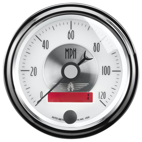 3-3/8" Electric Speedometer Auto Meter 2084 Prestige (0-120 MPH, 85.7mm)