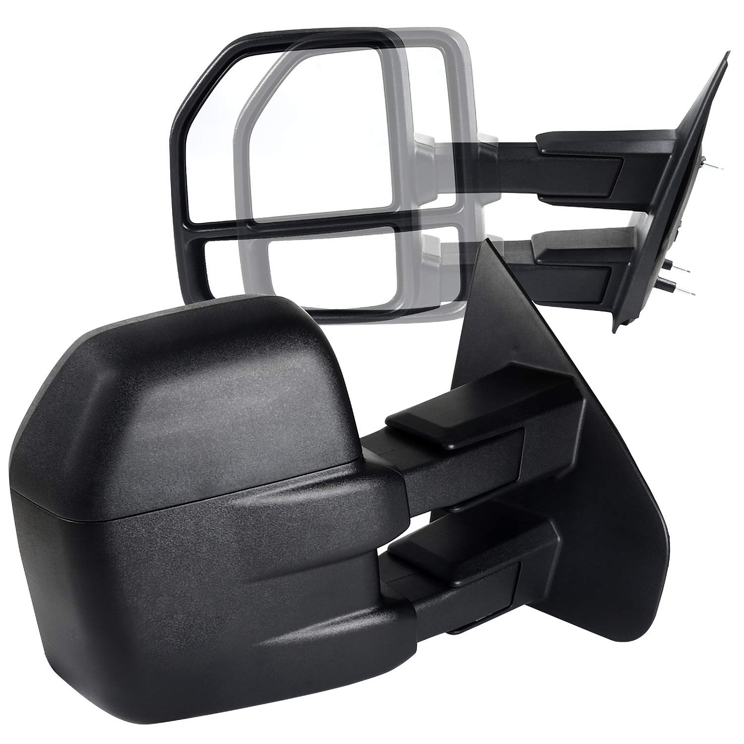 RMX-F15004F3-M-FS Spec-D Tuning Towing Mirrors Black Texture- Manual FORD F150 04-14
