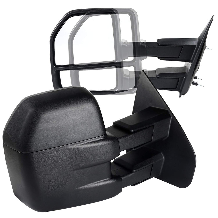 RMX-F15004F3-M-FS Spec-D Tuning Towing Mirrors Black Texture- Manual FORD F150 04-14