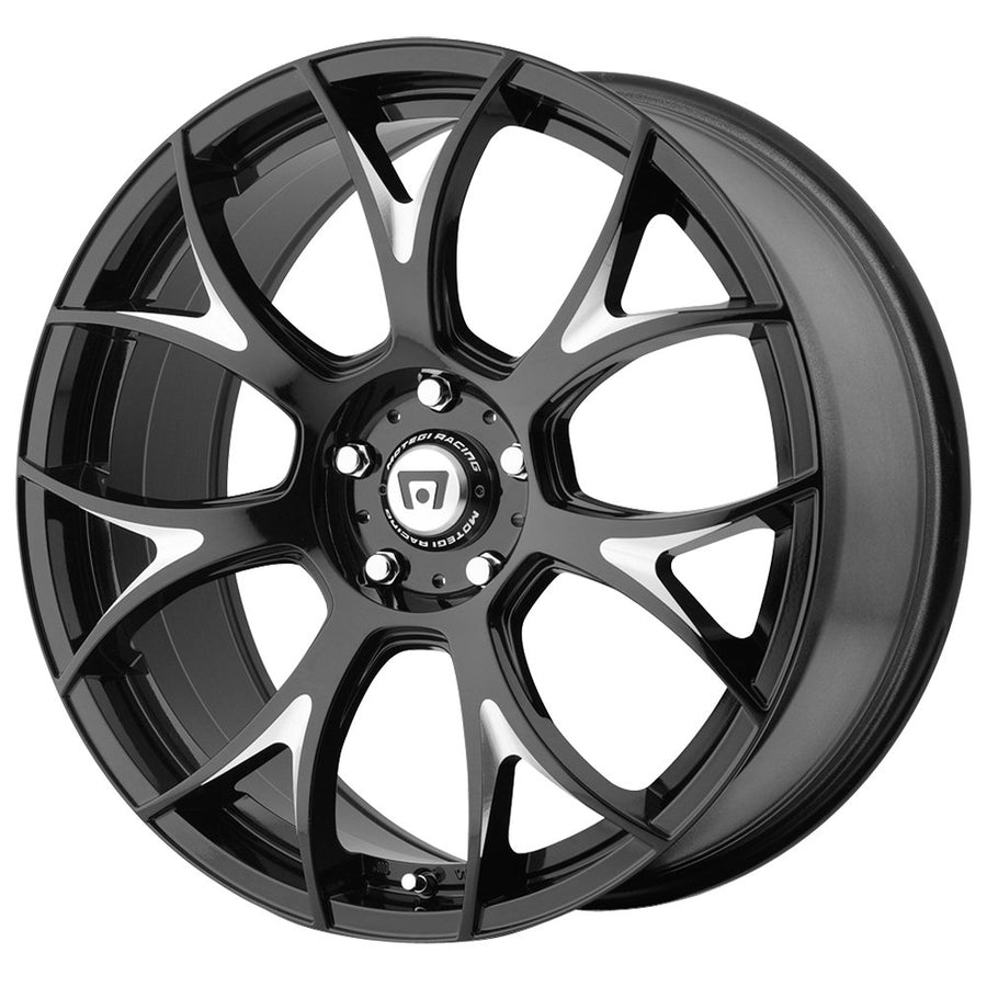 Motegi 20x8.5 MR126 Black Wheel / Rim 5x4.25 with a 38mm Offset and a 72.6 Hub Bore. Partnumber MR12628545338