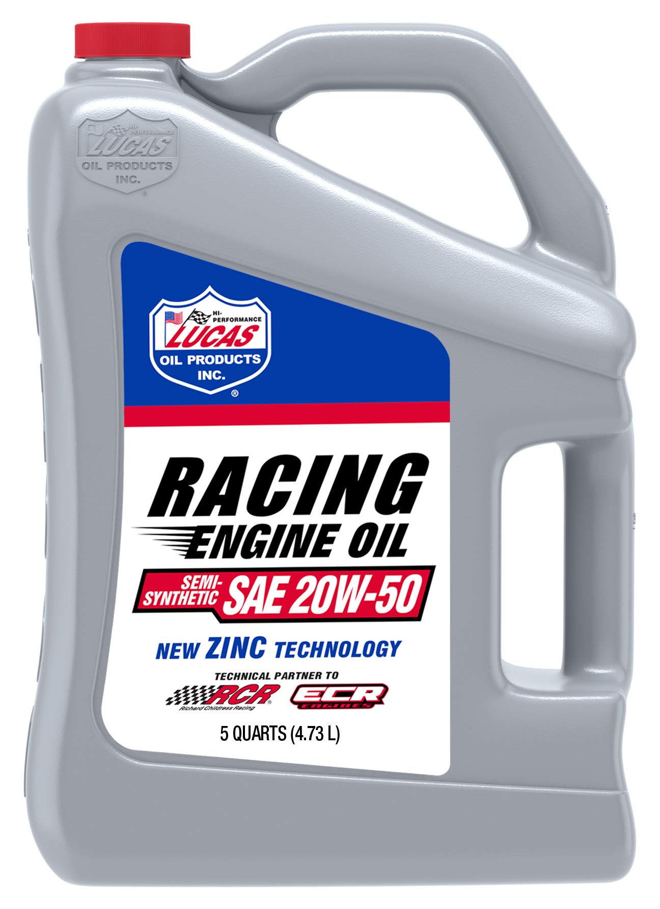 Semi-Synthetic Lucas Oil 10378 SAE 20W-50 Racing Only Engine Oil - 5 Quart