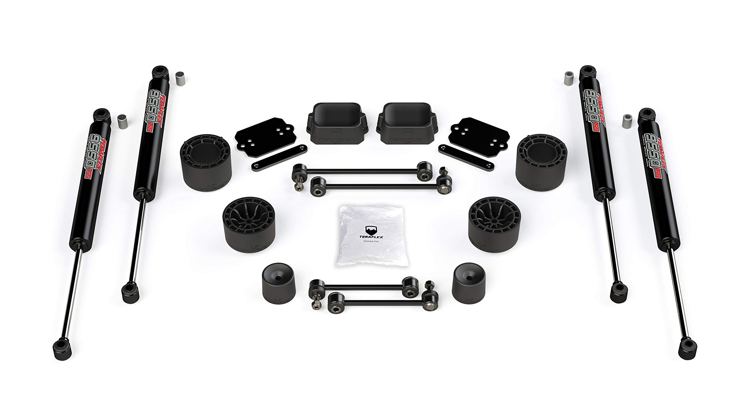 2.5” Performance Spacer Lift Kit & 9550 VSS Shocks TeraFlex JLU 4-Door Rubicon