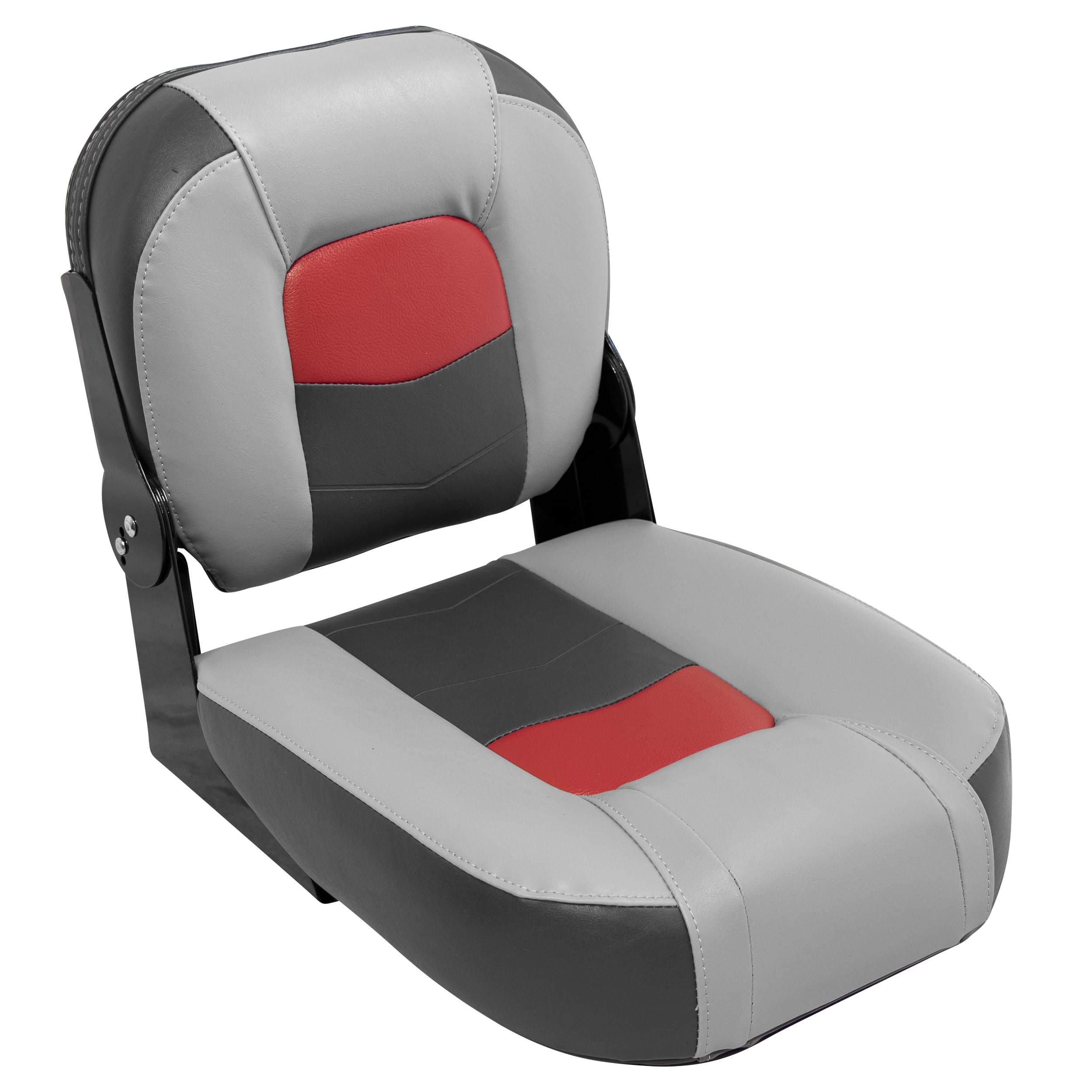 Pro-Angler Series Wise 3305-1881 14" Center Seat Marble Grey/Regal Red/Charcoal