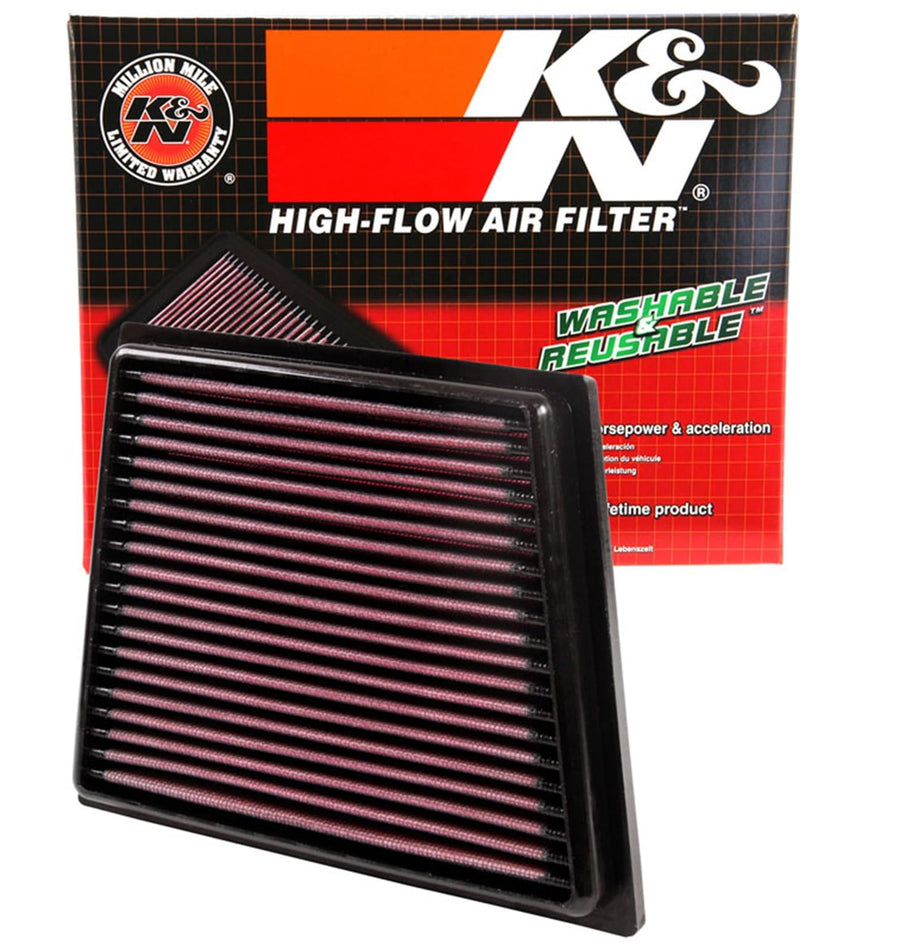 K&N High-Flow Original Engine Air Filter: Increase Power: Premium, Washable: Compatible with 2008-2020 Ford/Mazda: B-Max, ecosport, Fiesta, Figo, Transit, Mazda 2, 33-2955