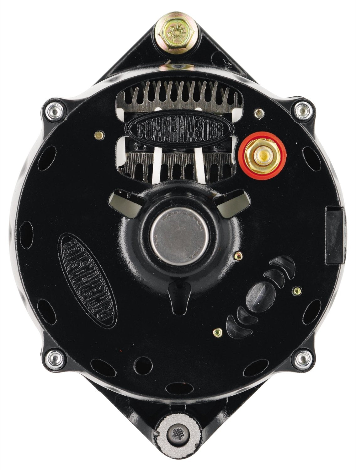 Alt Powermaster GM 12SI Black 150A Smooth Look™ 1V Pulley & Baffle 1 or 3 Wire