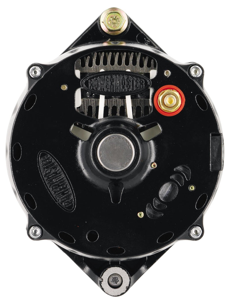 Alt Powermaster GM 12SI Black 150A Smooth Look™ 1V Pulley & Baffle 1 or 3 Wire