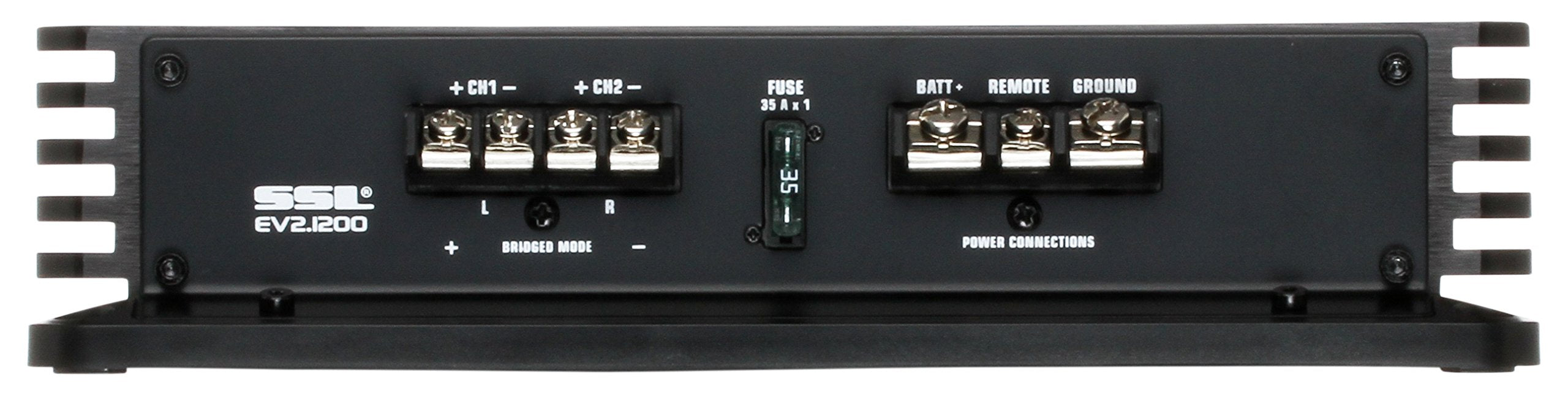 Evolution Series Sound Storm Laboratories EV2.1200 Car Audio Amplifier - 1200 High Output, 2 Channel, 2/8 Ohm, High/Low Level Inputs, High/Low Pass Crossover, Full Range, Hook to Stereo and Subwoofer