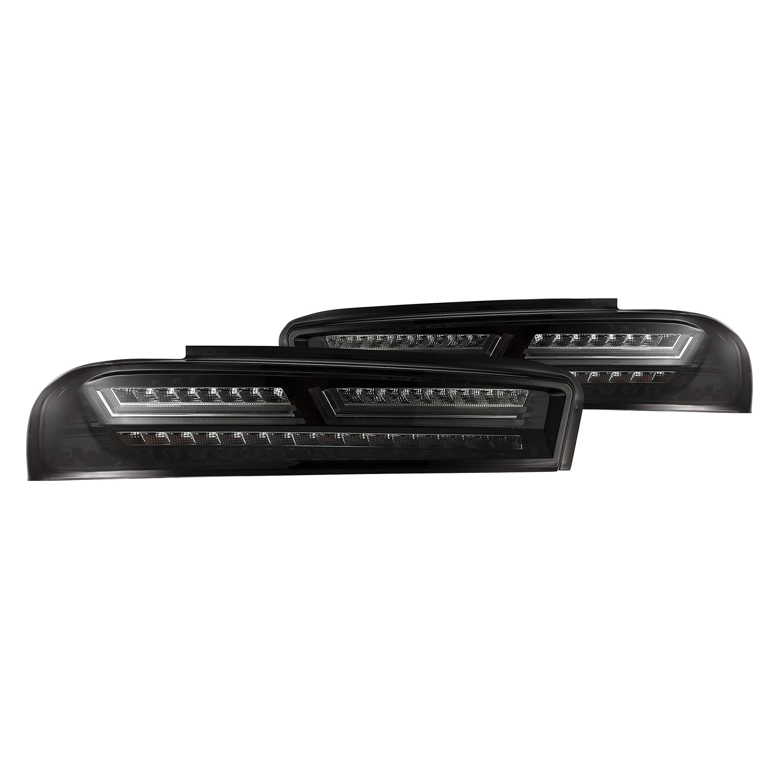16-18 Chevrolet Camaro AlphaRex PRO-Series LED Tail Lights Jet Black