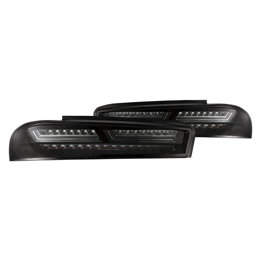 16-18 Chevrolet Camaro AlphaRex PRO-Series LED Tail Lights Jet Black