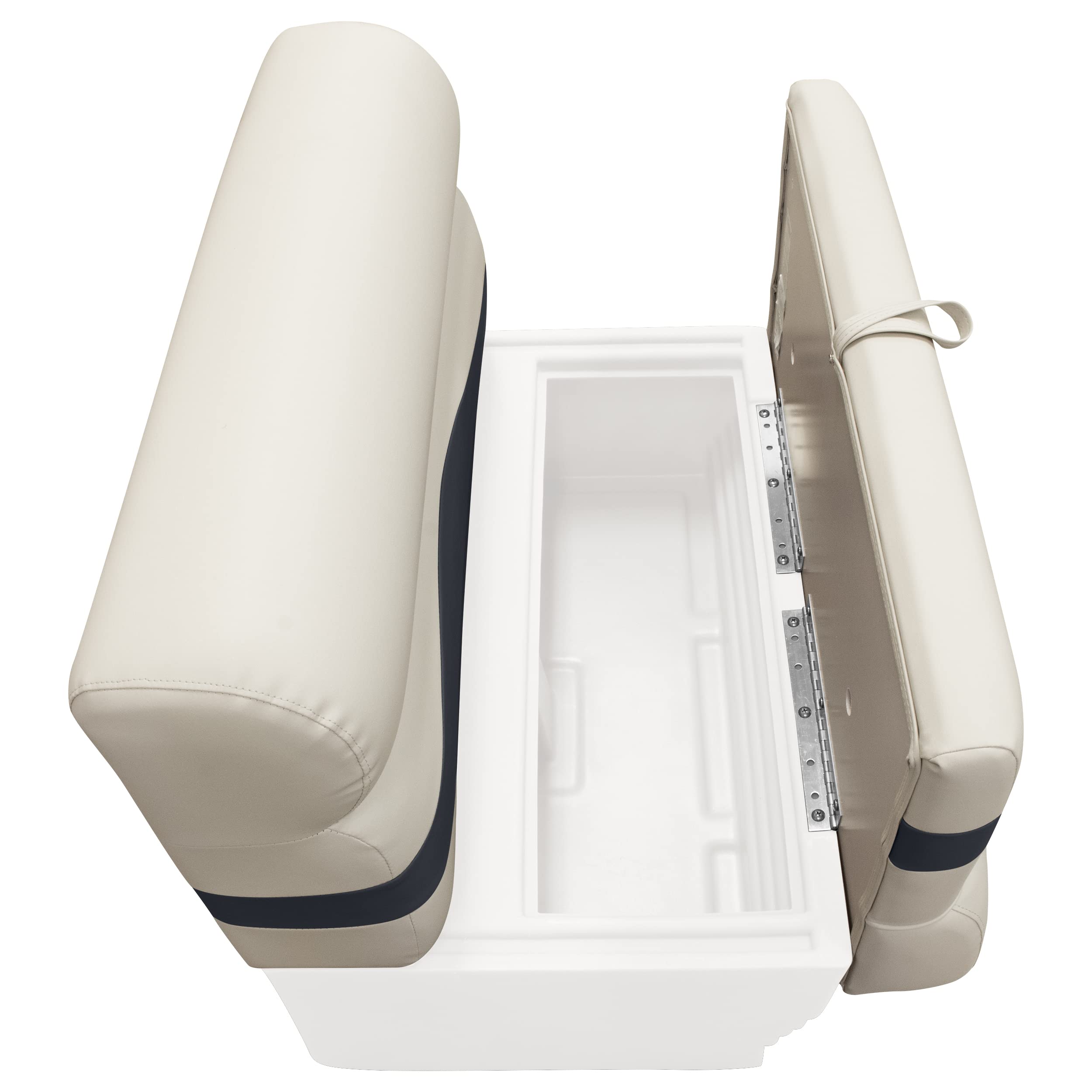 Wise Premier Series BM1144-986 Pontoon 36" Bench Seat Cushion Set, Platinum/Spectra Navy/Cobalt