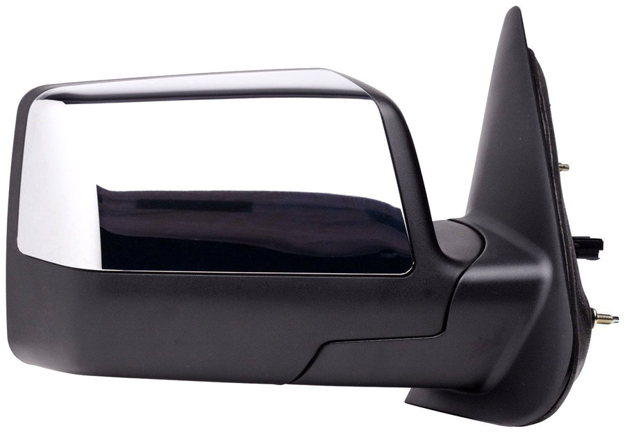 Fit System Mirror Passenger Side for Ford Ranger, Textured Black, w/Chrome Cover, Foldaway, Power