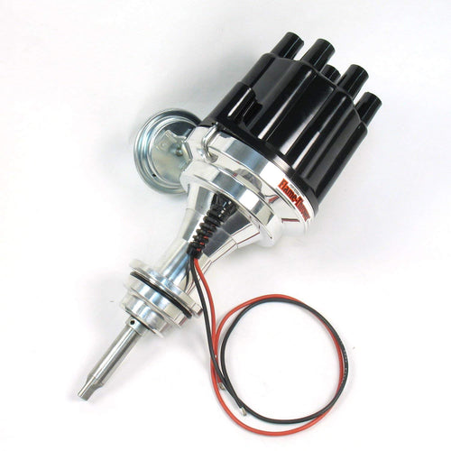 Pertronix D7142700 Flame-Thrower Black Cap Vacuum Advance Billet Electronic Distributor with Ignitor III Technology for Chrysler/Dodge/Plymouth 383-400