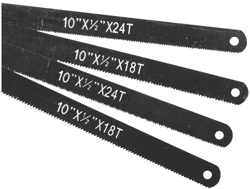 W740C Performance Tool 4-Piece Hacksaw Blade, 10"
