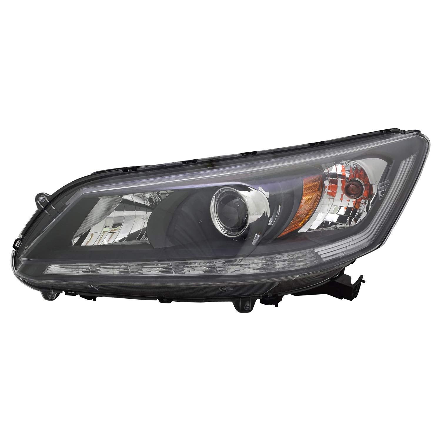 Left TYC Headlight Assembly Compatible with 2013-2015 Honda Accord