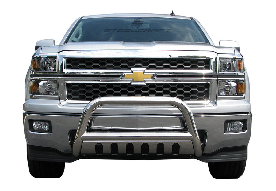 Black Powdercoat Steelcraft 70470B Bull Bar 3 in. Tube Bull Bar